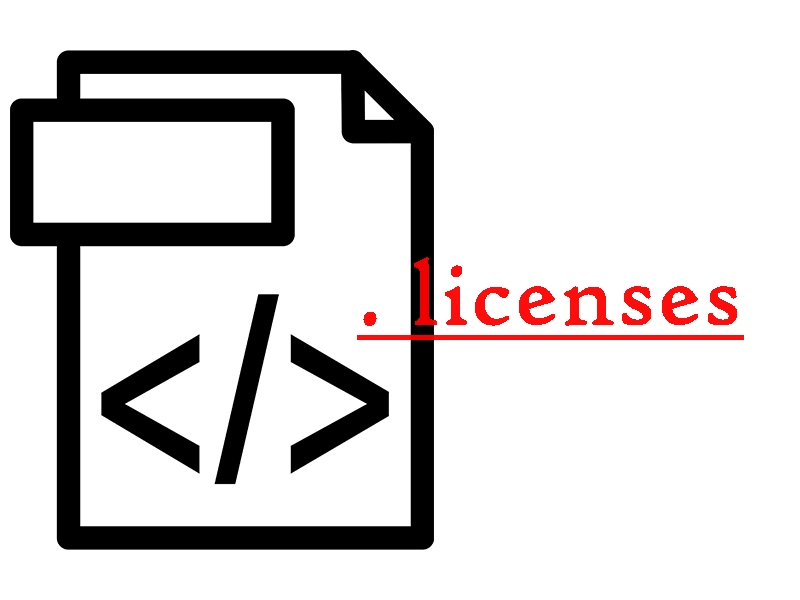 Файл с расширением licenses Файл с расширением licenses
